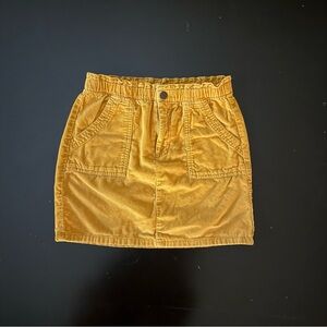 Old Navy Golden Corduroy Mini Skirt